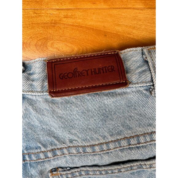 Vintage 80s Jean Shorts, High Rise Light Wash Cutoffs, Geoffrey Hunter 24"W, 0-2 - Picture 3 of 10